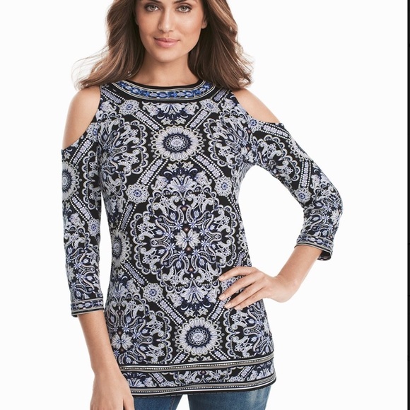 White House Black Market Tops - WHBM Cold Shoulder Tunic